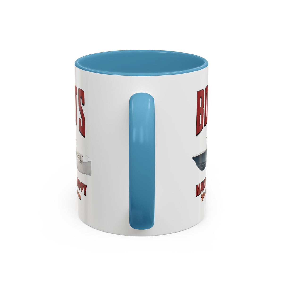 Custom Coffee Mug - Boats Make Me Happy Design - Get Tight Gear