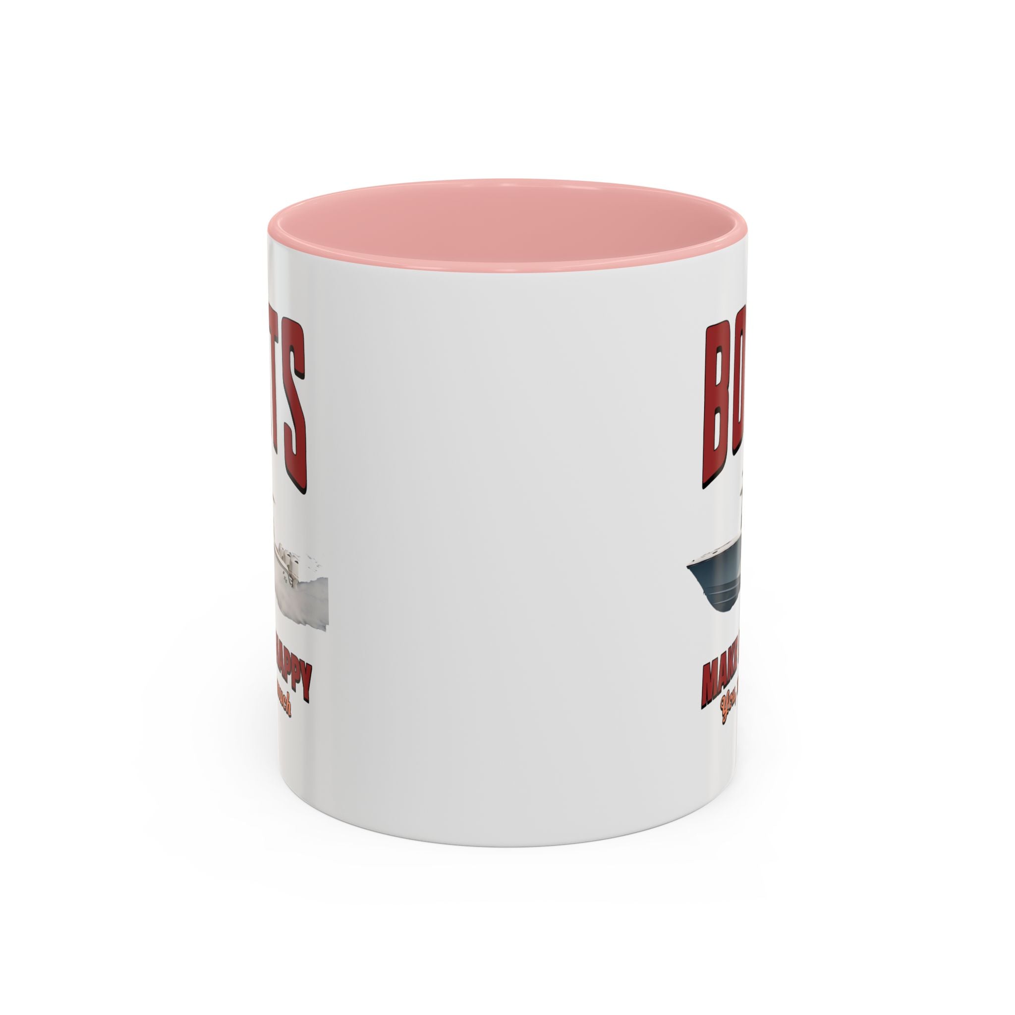 Custom Coffee Mug - Boats Make Me Happy Design - Get Tight Gear