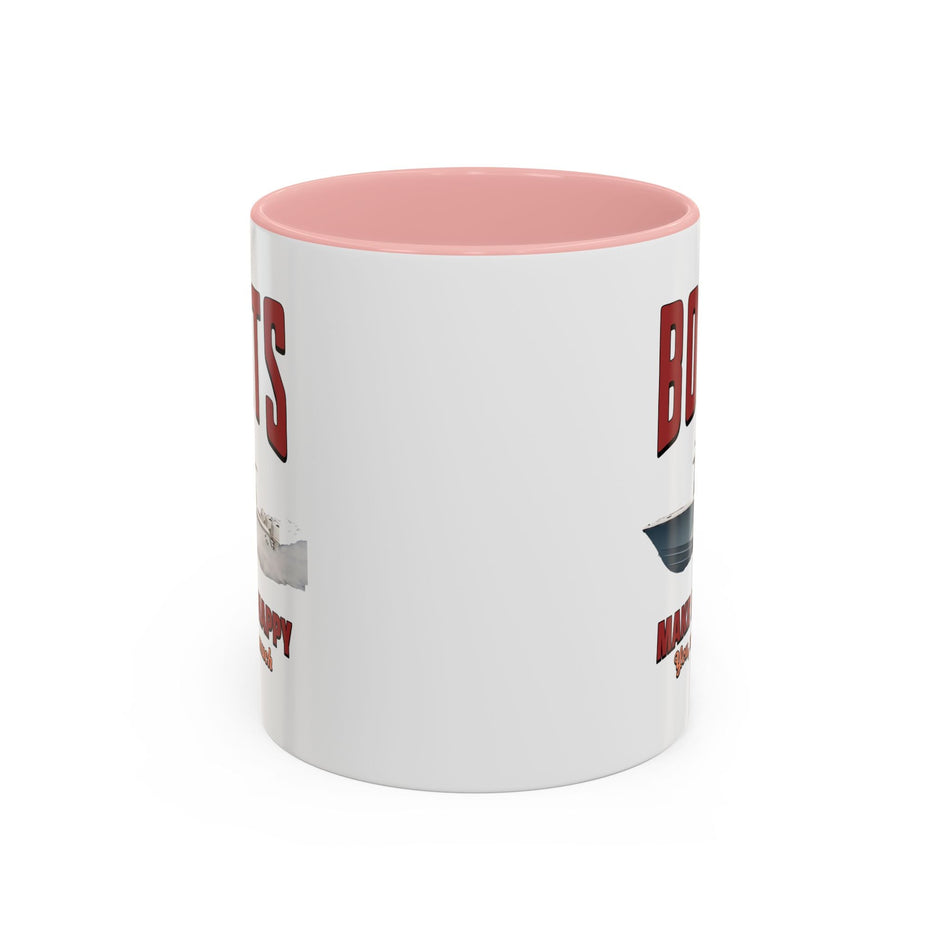 Custom Coffee Mug - Boats Make Me Happy Design - Get Tight Gear