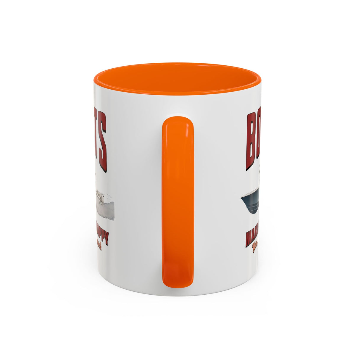 Custom Coffee Mug - Boats Make Me Happy Design - Get Tight Gear