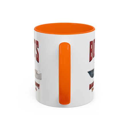 Custom Coffee Mug - Boats Make Me Happy Design - Get Tight Gear