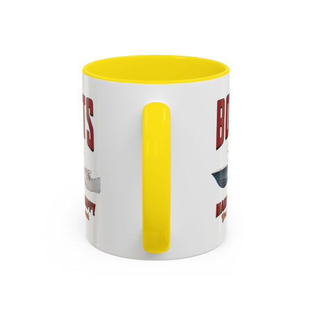 Custom Coffee Mug - Boats Make Me Happy Design - Get Tight Gear