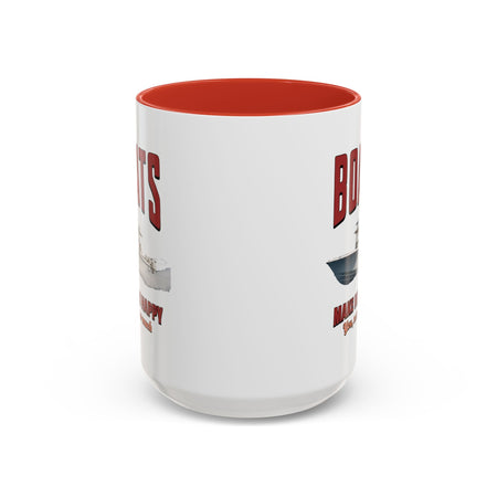Custom Coffee Mug - Boats Make Me Happy Design - Get Tight Gear