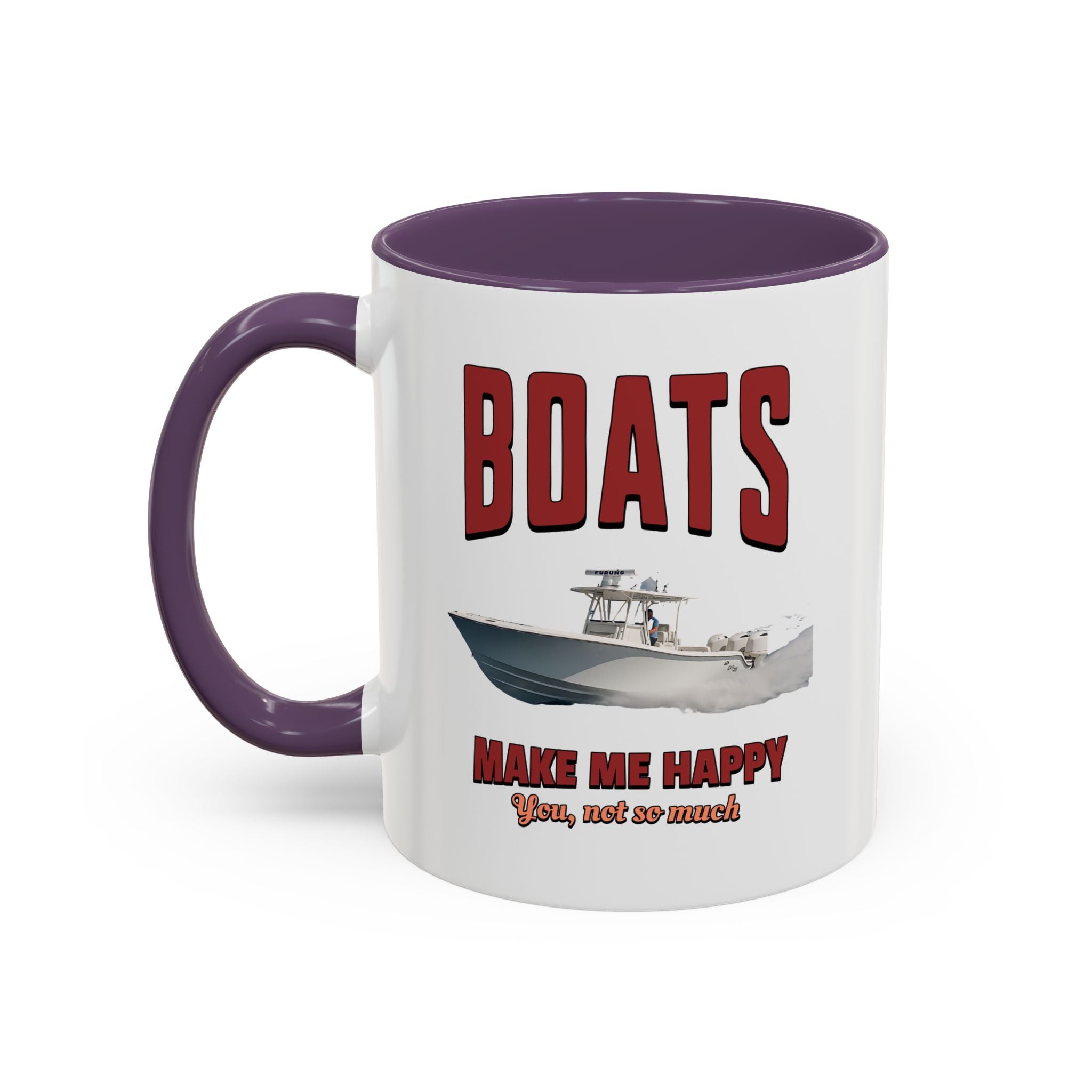 Custom Coffee Mug - Boats Make Me Happy Design - Get Tight Gear