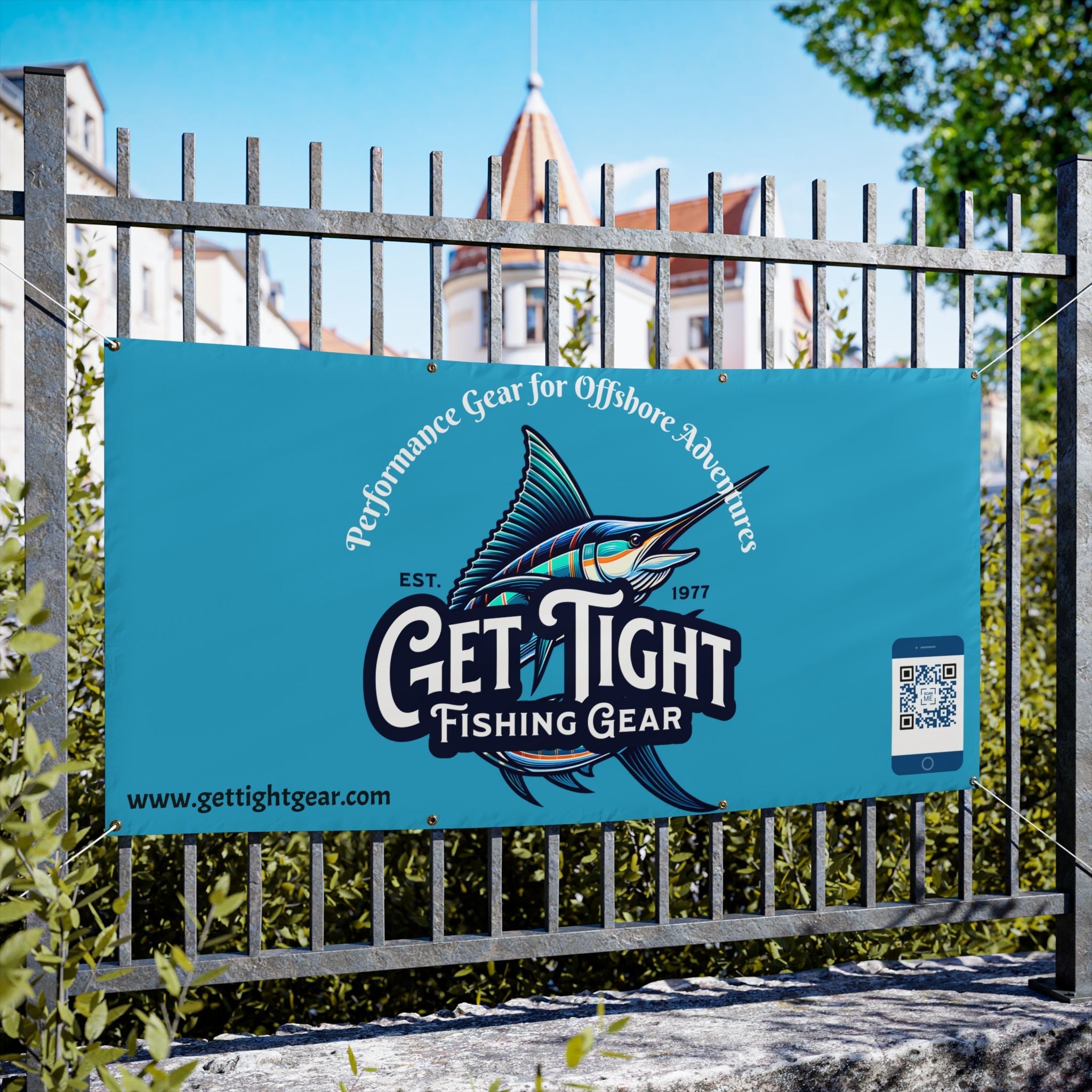 Custom Fishing Vinyl Banners - Perfect for Outdoor Celebrations & Events - Get Tight Gear