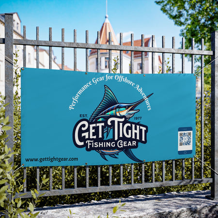 Custom Fishing Vinyl Banners - Perfect for Outdoor Celebrations & Events - Get Tight Gear