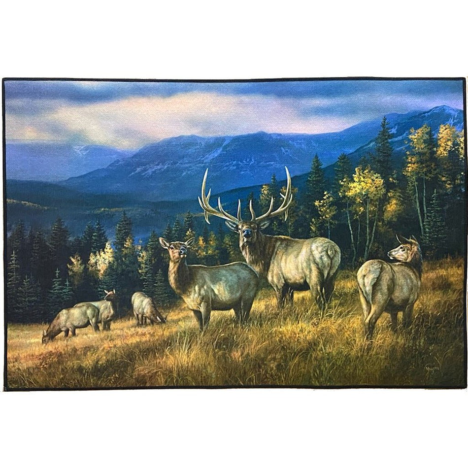 Custom Printed Rug Autumn Gold Elk - Get Tight Gear