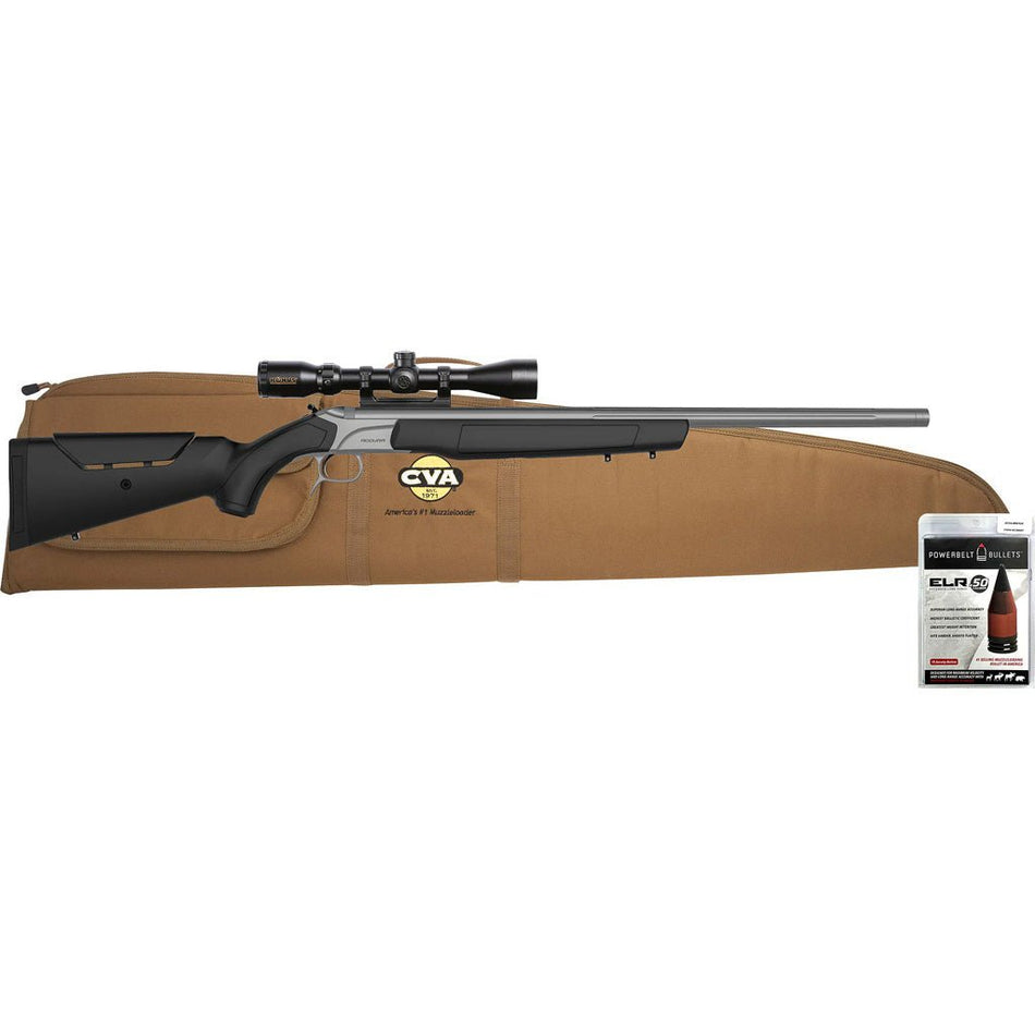 CVA Accura MR - X Muzzleloader Package 50 Cal/330 ELR 26 in. Stainelss/Black w/ Scope - Get Tight Gear
