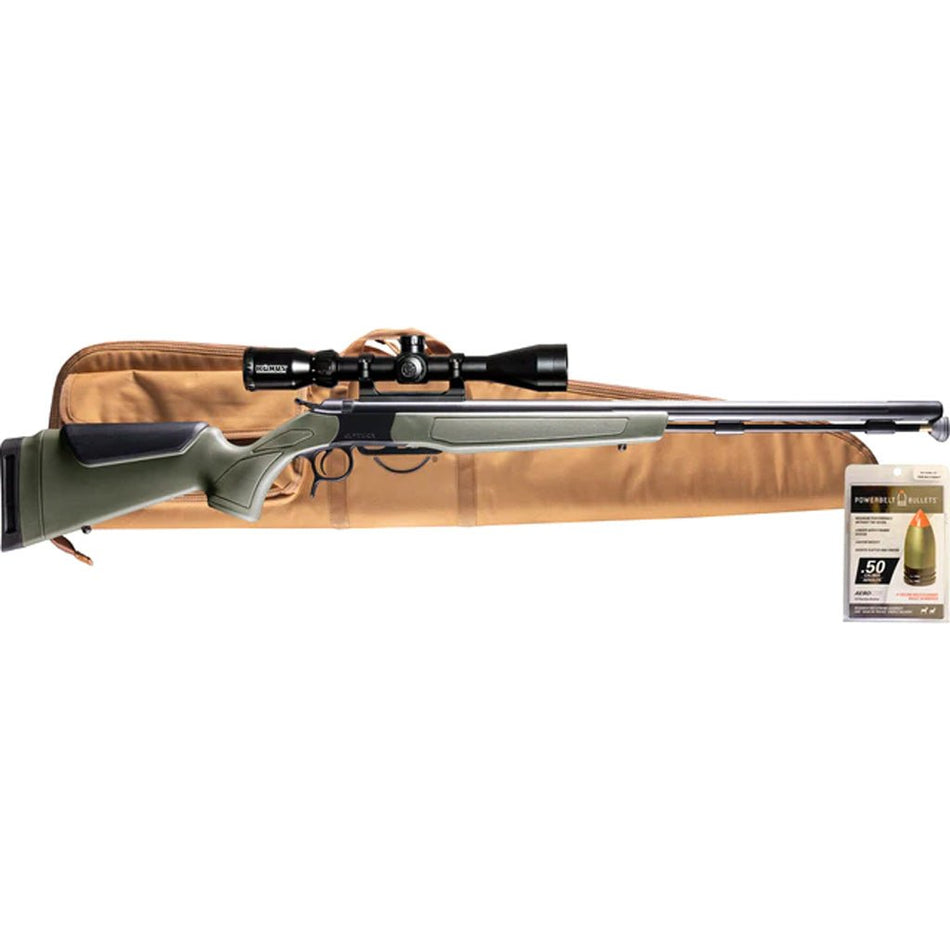 CVA Optima V3 Muzzleloader Package 50 Cal 26 in. Nitride/OD Green w/ Scope - Get Tight Gear