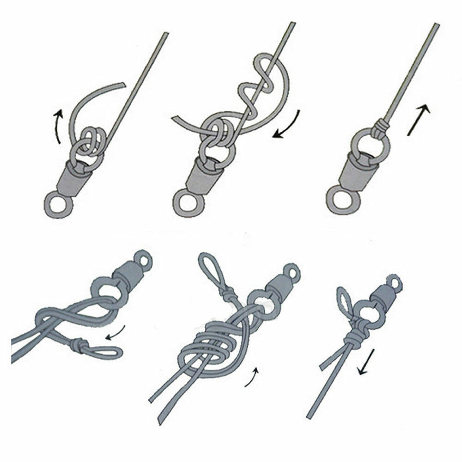 100/50X Rolling Barrel Swivel 42-330Lb Fishing Swivels Solid Ring #1-#8,1/0-6/0