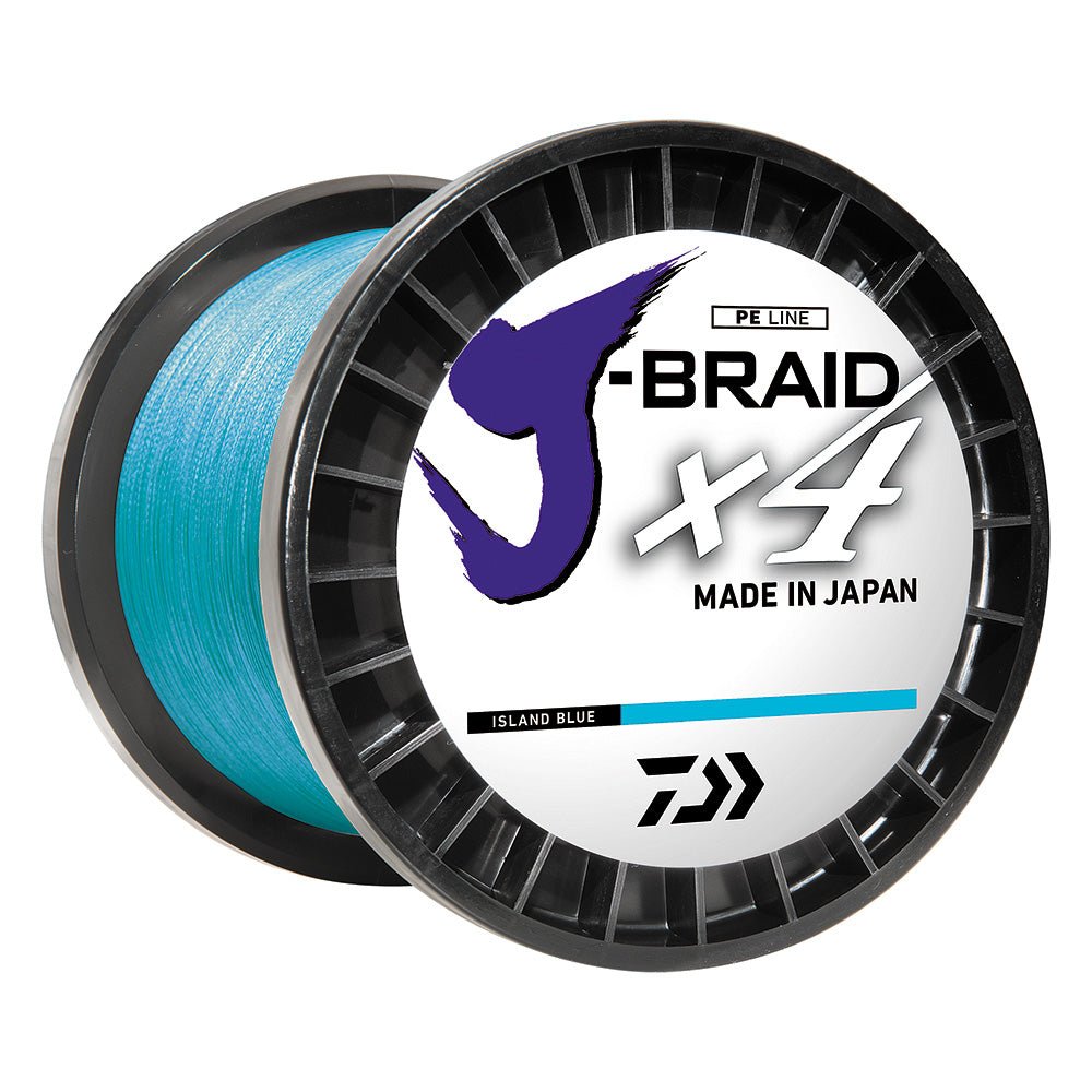 Daiwa J - BRAID x4 Braided Line - 30 lbs - 300 yds - Island Blue - Get Tight Gear