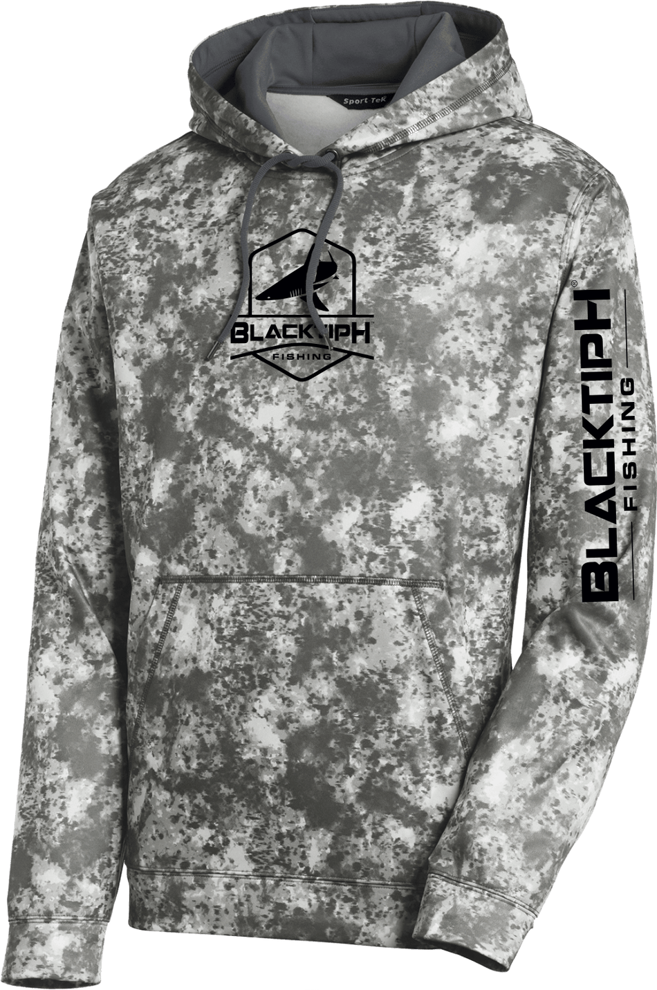 Dark Smoke Grey Mineral Freeze Fleece Hooded Pullover - Get Tight Gear