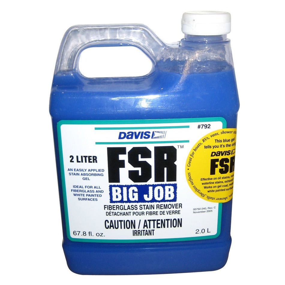 Davis FSR Big Job Fiberglass Stain Remover - 2 - Liter - Get Tight Gear