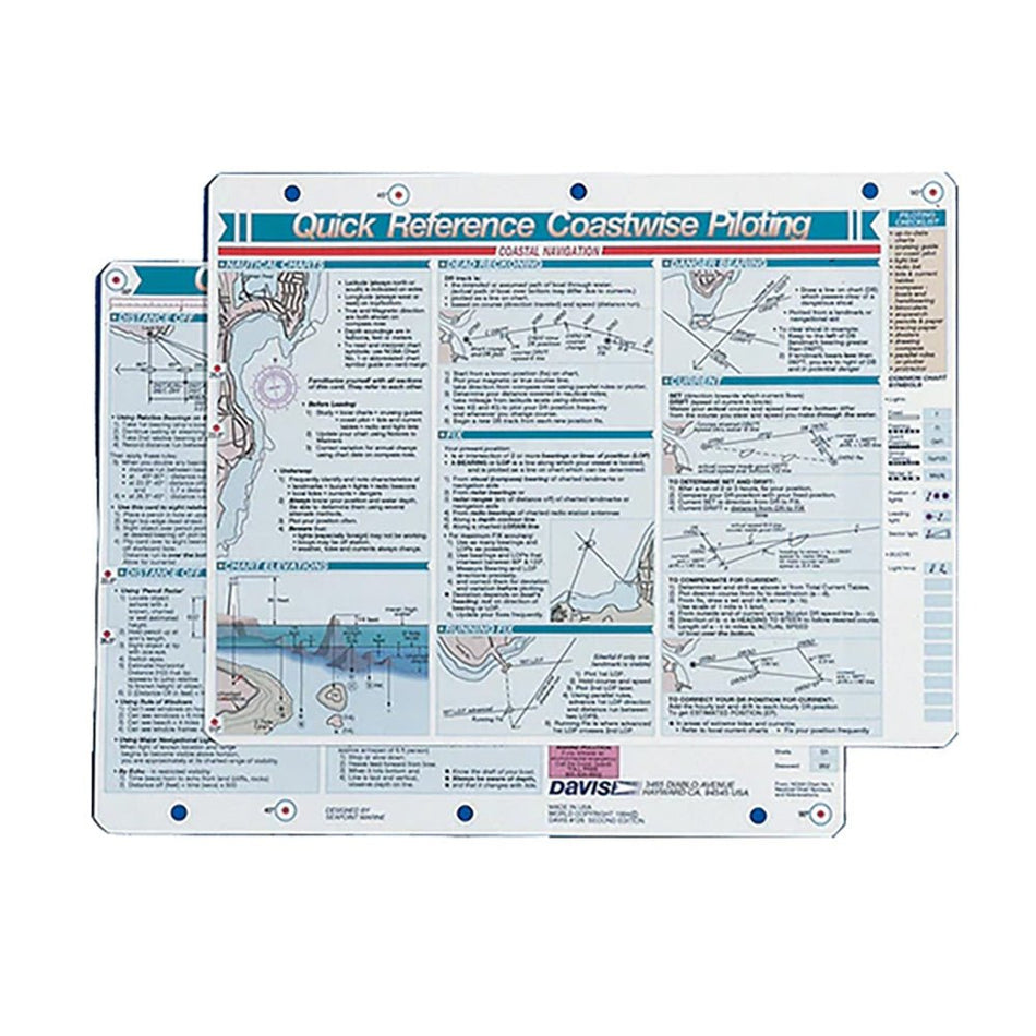 Davis Quick Reference Coastwise Piloting Card - Get Tight Gear
