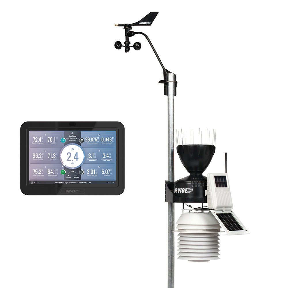 Davis Vantage Pro2 Wireless Weather Station w/WeatherLink Console & 24hr Fan Aspirated Radiation Shield - Get Tight Gear