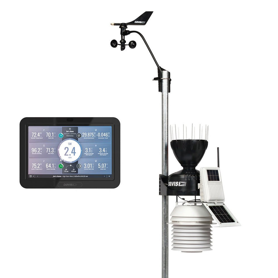 Davis Vantage Pro2 Wireless Weather Station w/WeatherLink Console & 24hr Fan Aspirated Radiation Shield - Get Tight Gear