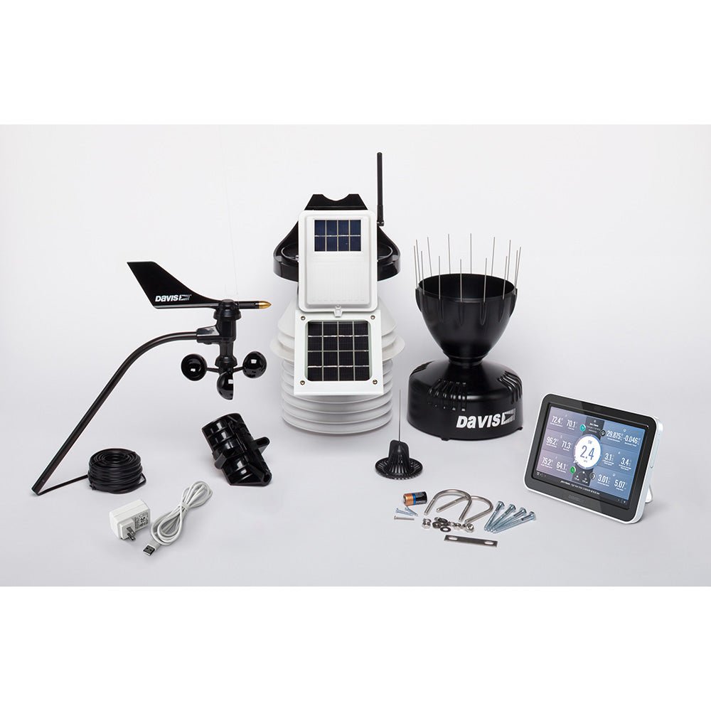 Davis Vantage Pro2 Wireless Weather Station w/WeatherLink Console & 24hr Fan Aspirated Radiation Shield - Get Tight Gear