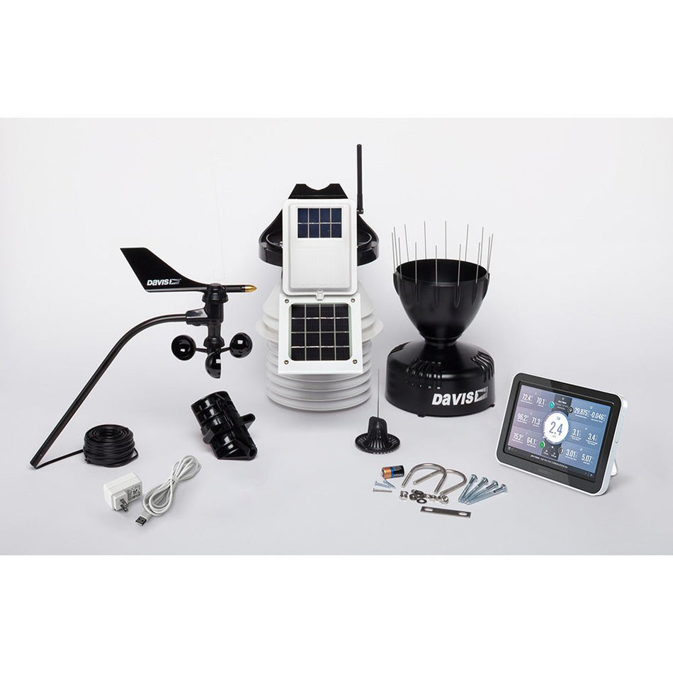 Davis Vantage Pro2 Wireless Weather Station w/WeatherLink Console & 24hr Fan Aspirated Radiation Shield - Get Tight Gear