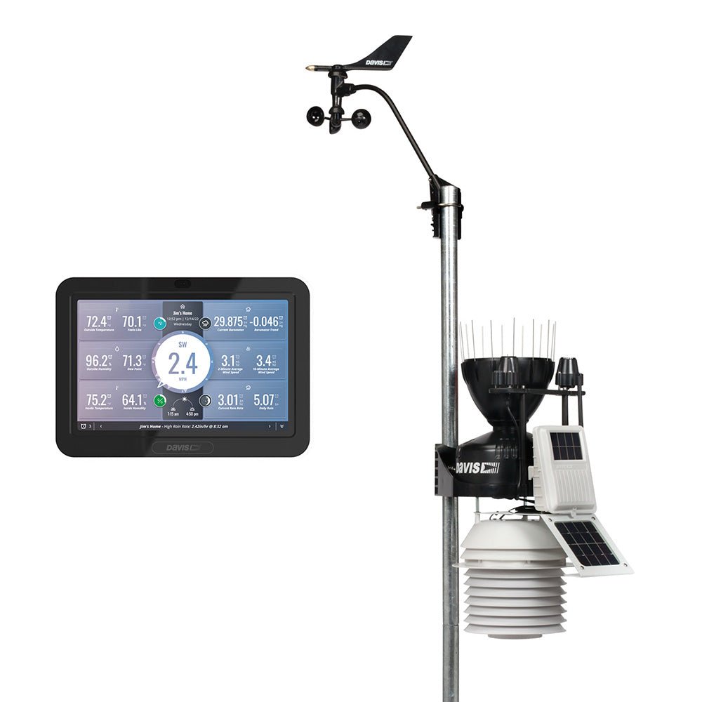 Davis Vantage Pro2 Wireless Weather Station w/WeatherLink Console, 24hr Fan Aspirated Radiation Shield, UV & Solar Sensors - Get Tight Gear