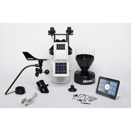 Davis Vantage Pro2 Wireless Weather Station w/WeatherLink Console, 24hr Fan Aspirated Radiation Shield, UV & Solar Sensors - Get Tight Gear