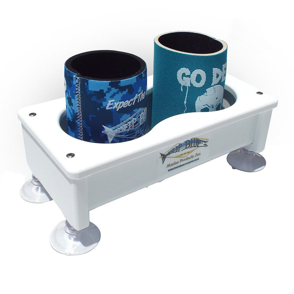 Deep Blue Marine Double Cup Holder/Storage Box - Get Tight Gear