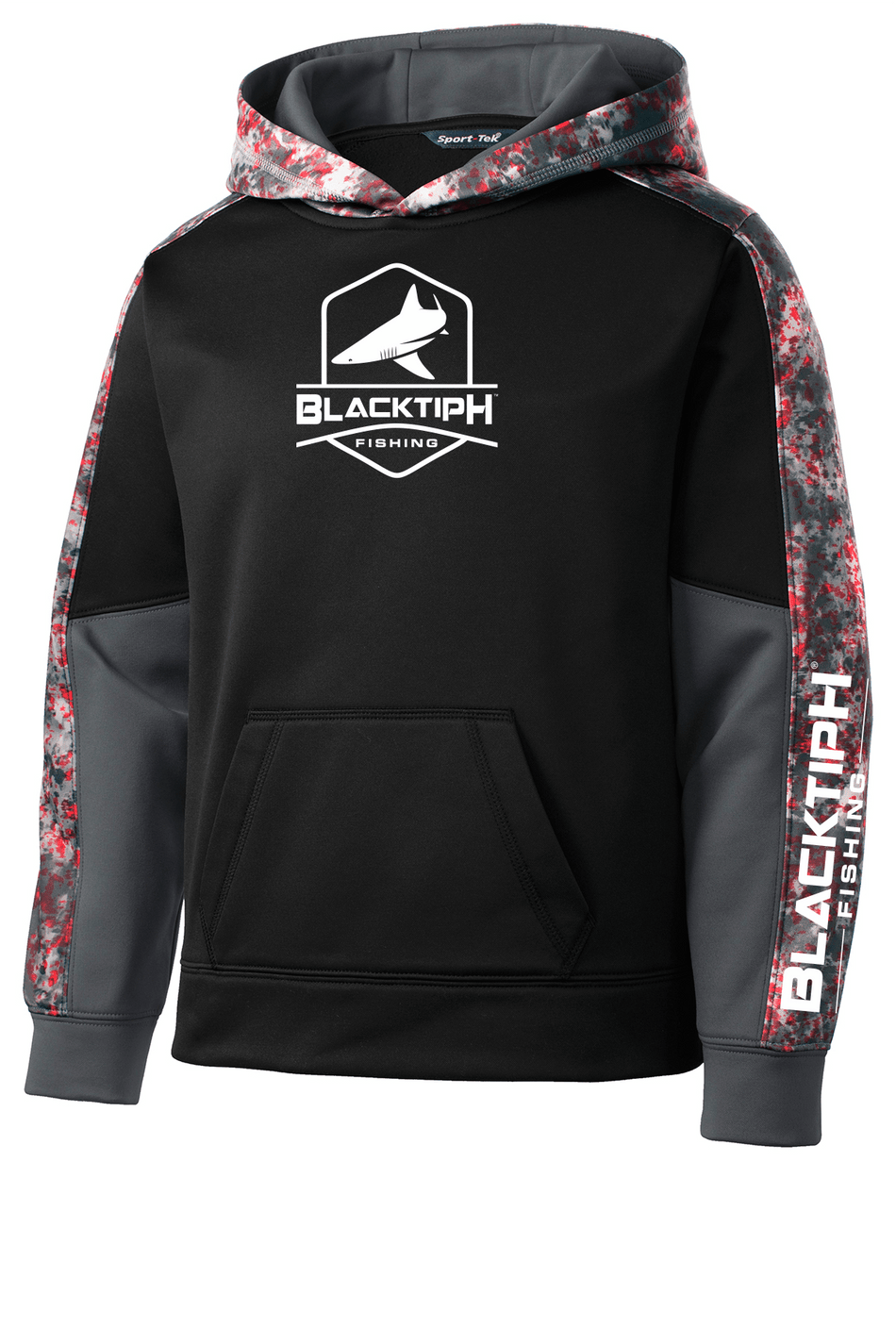 Deep Red Youth Mineral Freeze Fleece Hooded Pullover - Get Tight Gear
