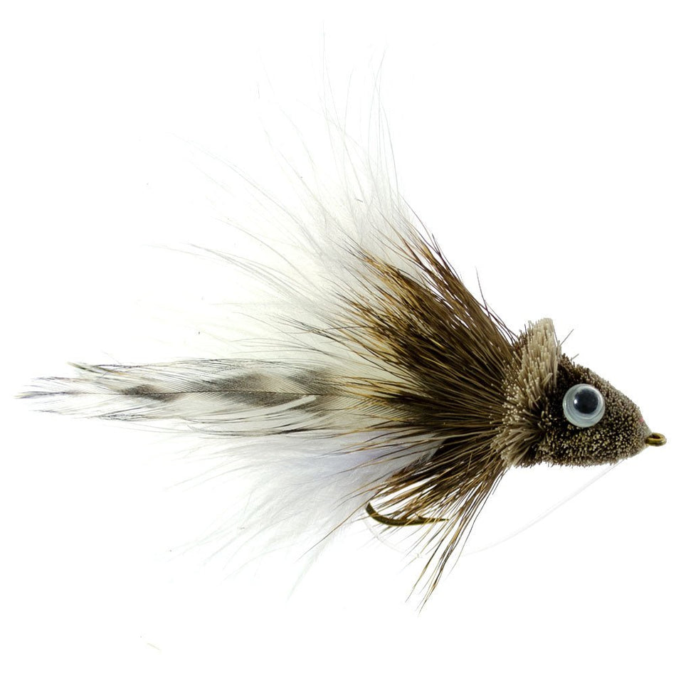 Deer Hair Dahlberg Diver 6 Flies Hook Size 4 - White Marabou Bass Fly Fishing Bug Wide Gape Bass Hooks With Weed Guard - Get Tight Gear