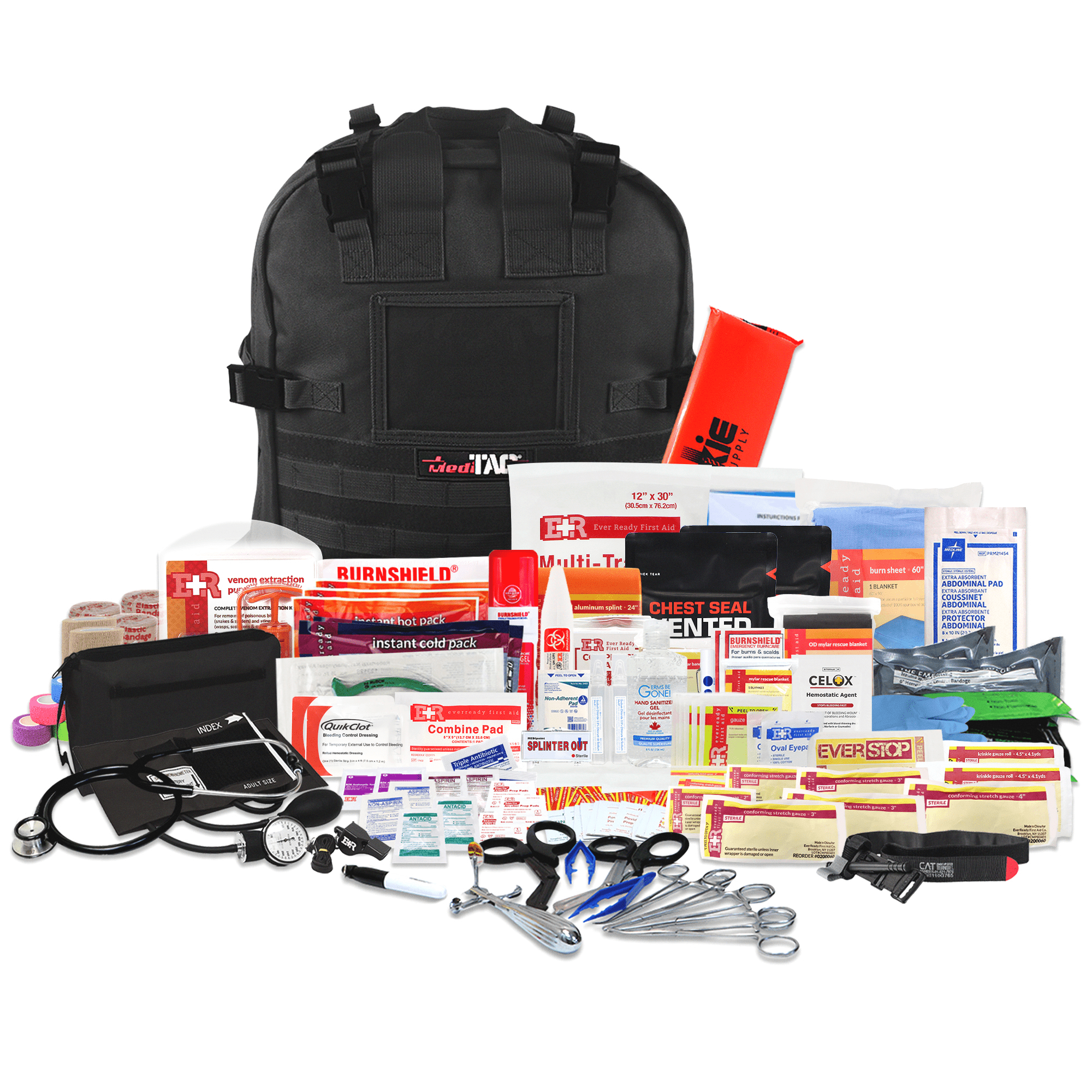 Deluxe Tactical Medical Kit with CAT Tourniquet & Bleeding Control - Get Tight Gear