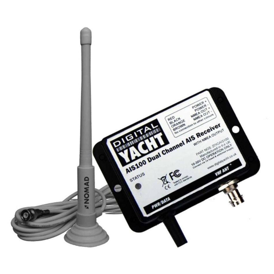 Digital Yacht AIS100 AIS USB Receiver w/QMax Portable Antenna - Get Tight Gear