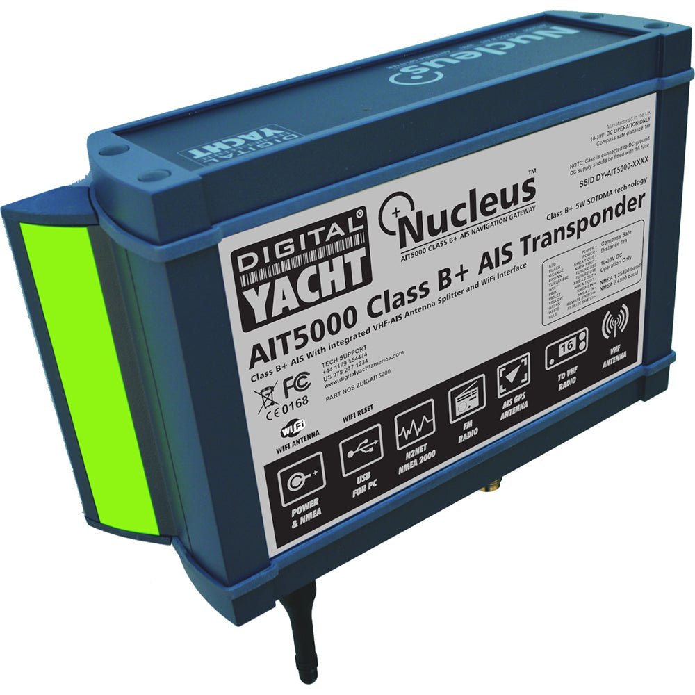 Digital Yacht AIT5000 Class B+ 5W Transponder w/Splitter & WiFi - Get Tight Gear