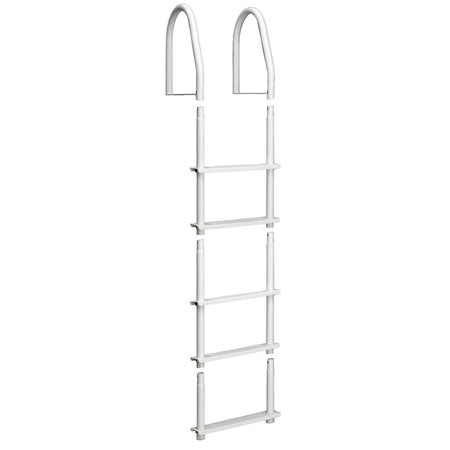 Dock Edge Fixed 5 Step Ladder Bight White Galvalume - Get Tight Gear