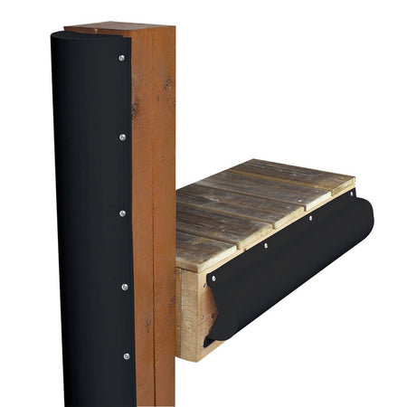 Dock Edge Piling Bumper - One End Capped - 6' - Black - Get Tight Gear