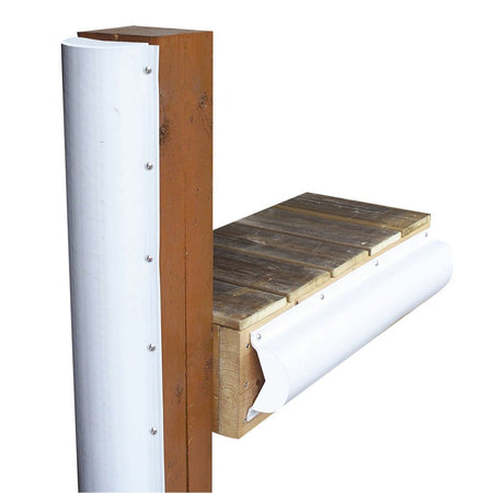 Dock Edge Piling Bumper - One End Capped - 6' - White - Get Tight Gear