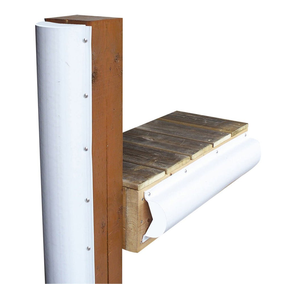 Dock Edge Piling Bumper - One End Capped - 6' - White - Get Tight Gear