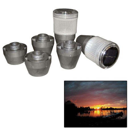 Dock Edge Postlite Solar LED Post Light 2pk - Get Tight Gear