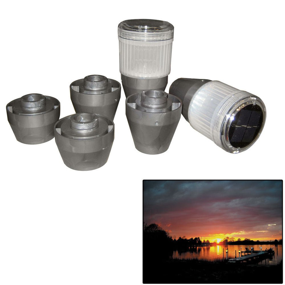 Dock Edge Postlite Solar LED Post Light 2pk - Get Tight Gear
