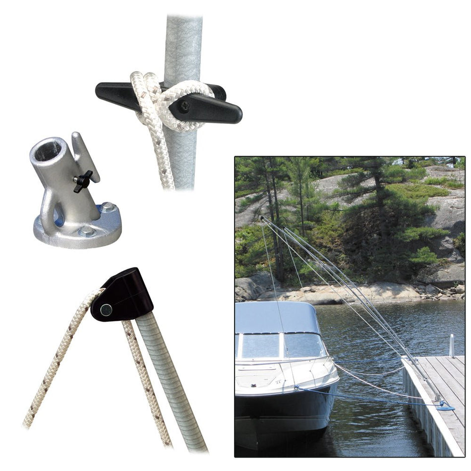 Dock Edge Premium Mooring Whips 2PC 12ft 5,000 LBS up to 23ft - Get Tight Gear