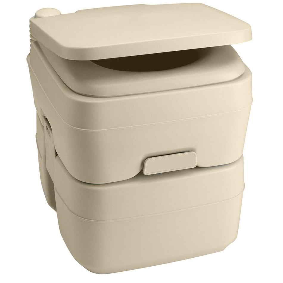Dometic 965 MSD Portable Toilet w/Mounting Brackets - 5 Gallon - Parchment - Get Tight Gear