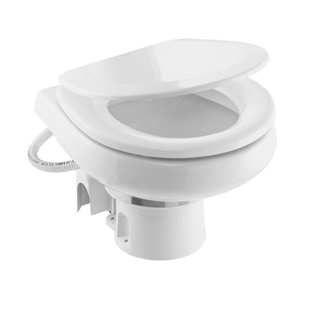 Dometic MasterFlush 7260 White Electric Macerating Toilet w/Orbit Base - Raw Water - 12V - Get Tight Gear