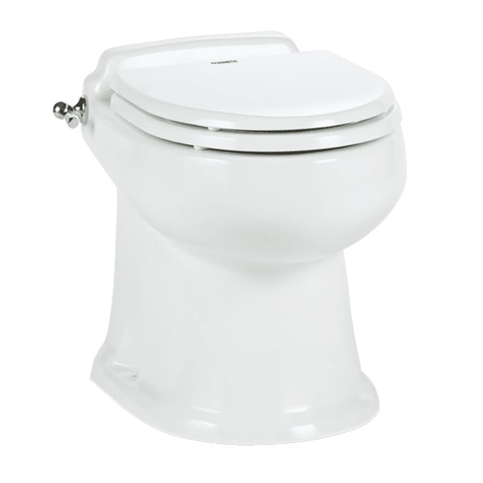 Dometic MasterFlush 8740 White Electric Macerating Toilet - Raw/Fresh Water - Get Tight Gear