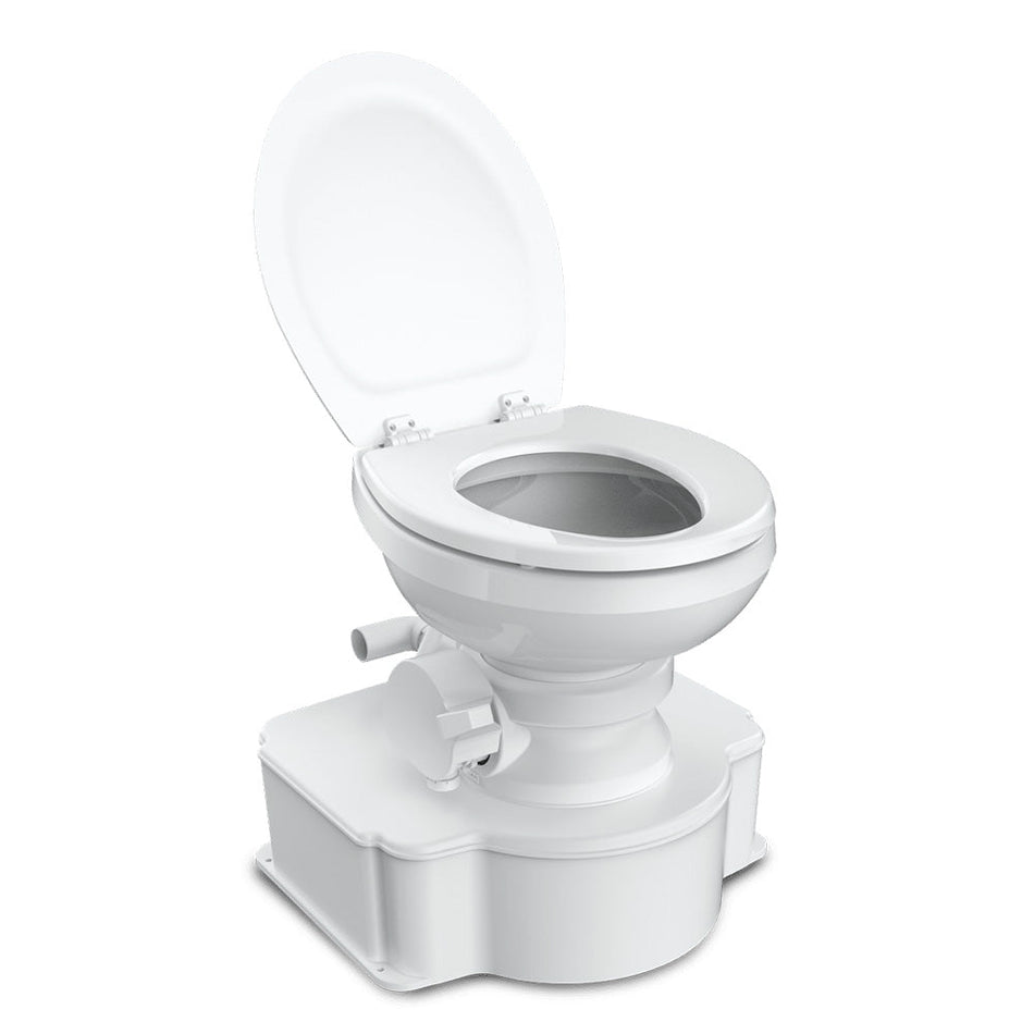 Dometic White M65 Marine Gravity Toilet - Elongated Seat Size w/Foot Pedal - Get Tight Gear