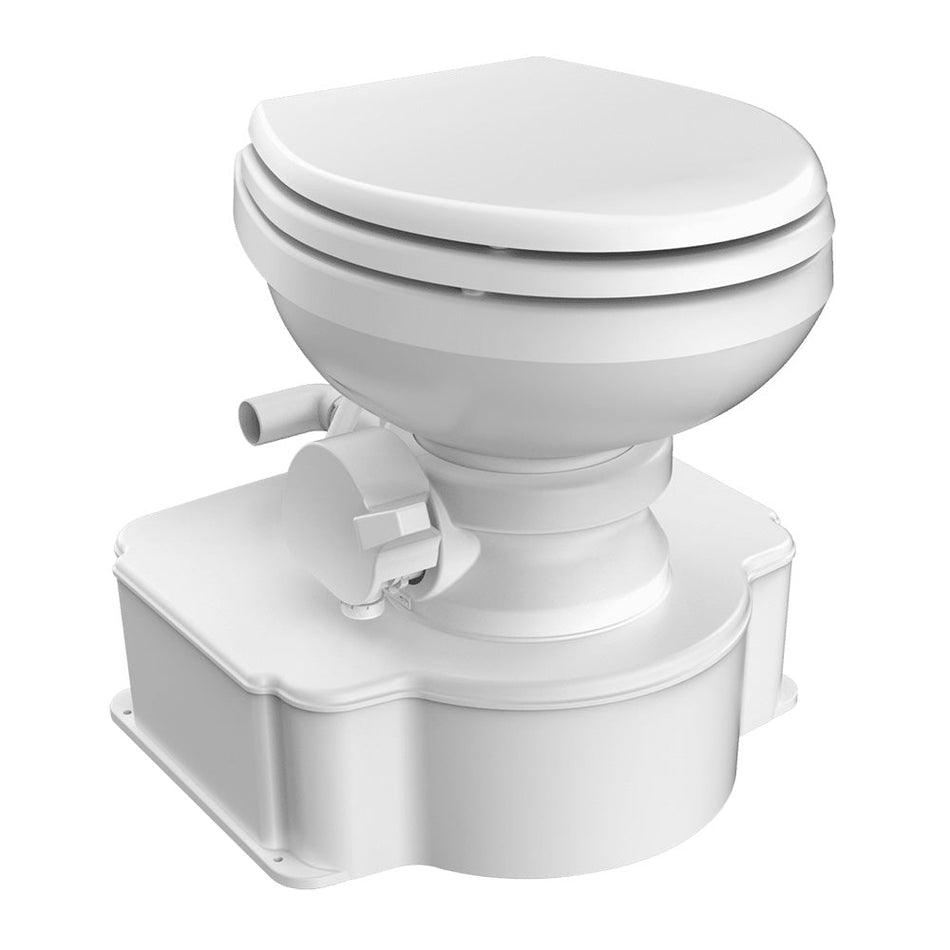 Dometic White M65 Marine Gravity Toilet - Elongated Seat Size w/Foot Pedal - Get Tight Gear
