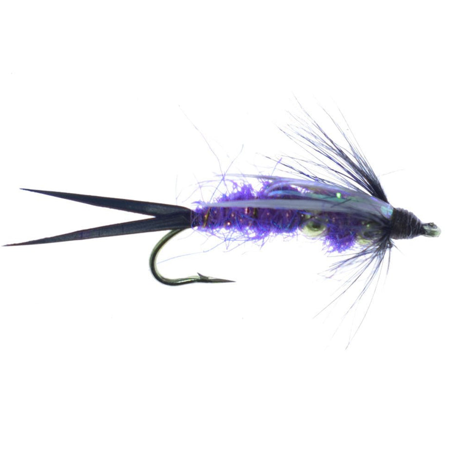 Double Bead Purple Psycho Prince Nymph Fly Fishing Flies - 1 Dozen Flies Hook Size 10 - Get Tight Gear