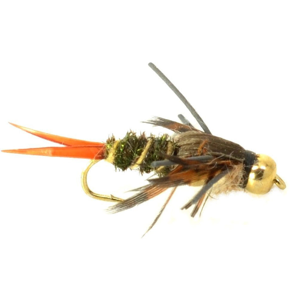 Double Bead Twenty Incher Nymph Fly Fishing Flies - 1 Dozen Flies Hook Size 14 - Get Tight Gear