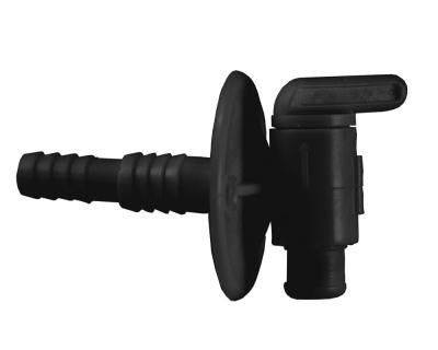 DRAIN COCK - DUAL BARBED BLACK - Get Tight Gear