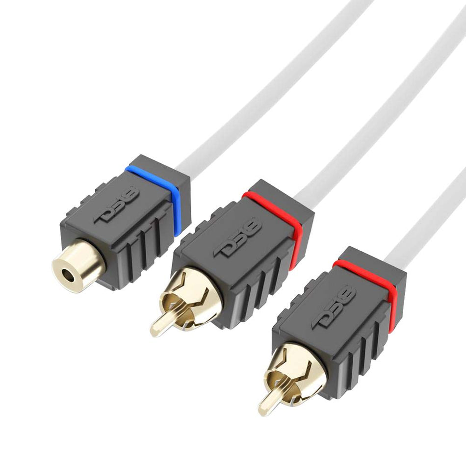 DS18 Marine Tinned OFC RCA Cable - 1 Female to 2 Male - Get Tight Gear