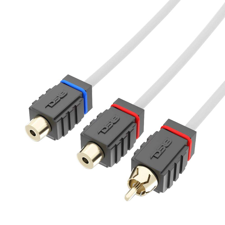 DS18 Marine Tinned OFC RCA Cable - 2 Female to 1 Male - Get Tight Gear