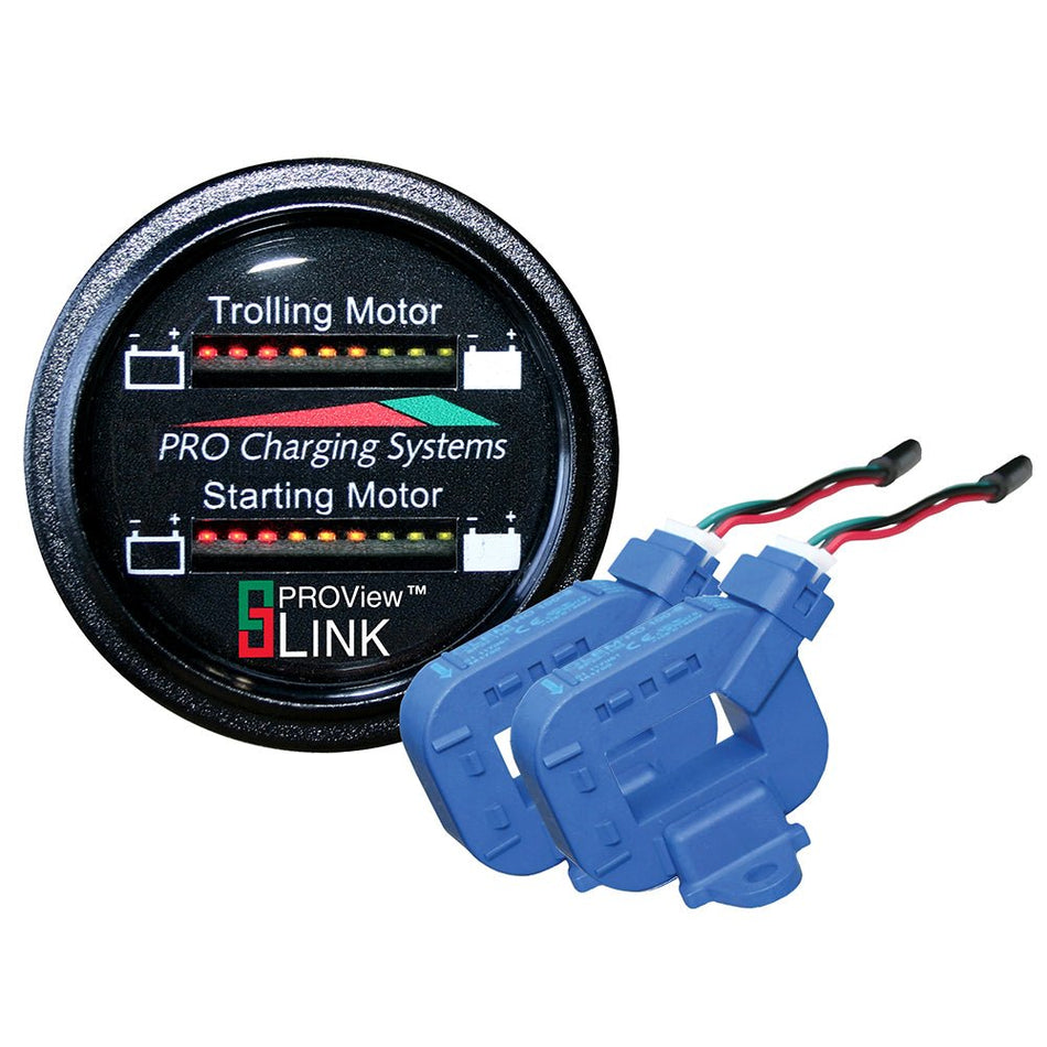 Dual Pro Lithium Battery Gauge - Dual - Round Display w/2 Current Transducers - Get Tight Gear