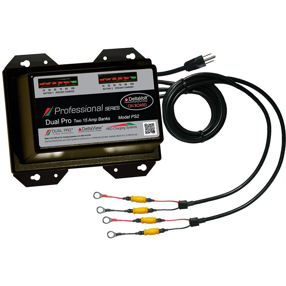 Dual Pro Professional Series Battery Charger - 30A - 2 - 15A - Banks - 12V/24V - Get Tight Gear