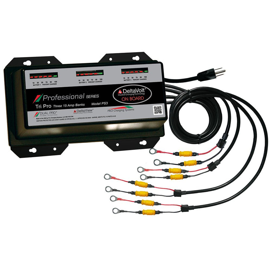 Dual Pro Professional Series Battery Charger - 45A - 3 - 15A - Banks - 12V - 36V - Get Tight Gear